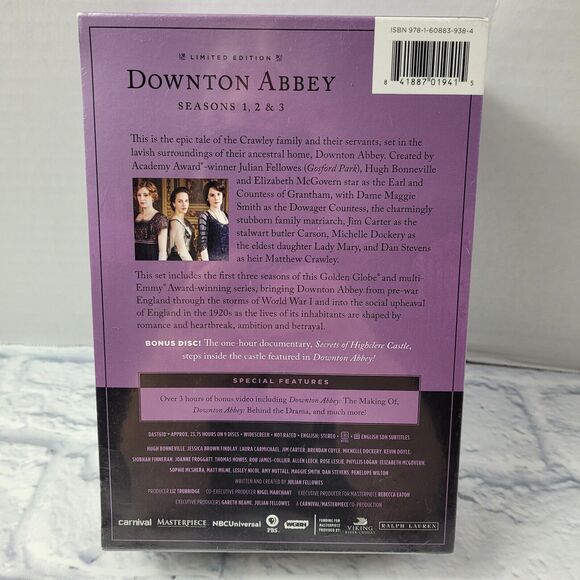 Downton Abbey Seasons 1, 2 & 3 DVD Set PBS Masterpiece UK Show Factory Sealed - Picture 2 of 8